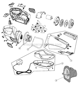Page A Diagram and Parts List for M0915X  Dirt Devil Hand Vacuum